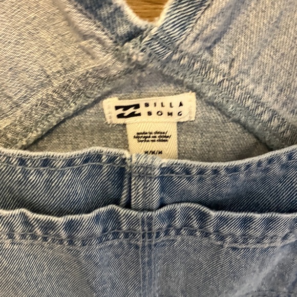 Billabong Blue Jean Shorts Overalls - Picture 2 of 11